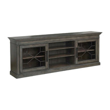 Smokey Grey TV Console, Rustic Traditional Style, Solid Mango Construction