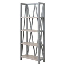 Grey Modern Bookcase with Factory-Style American Traditional Design