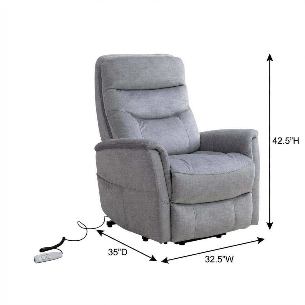 Gemini - Capri Silver Power Lift Recliner with Articulating Headrest