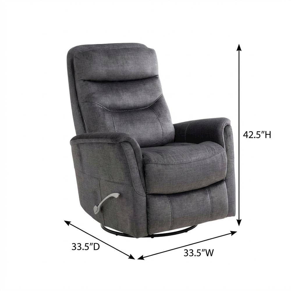 Gemini - Capri Charcoal Swivel Glider Recliner Two Pack