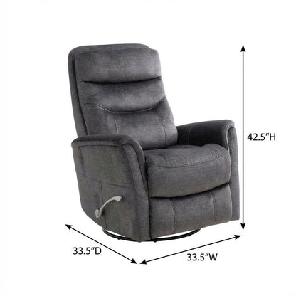 Gemini - Capri Charcoal Swivel Glider Recliner Two Pack