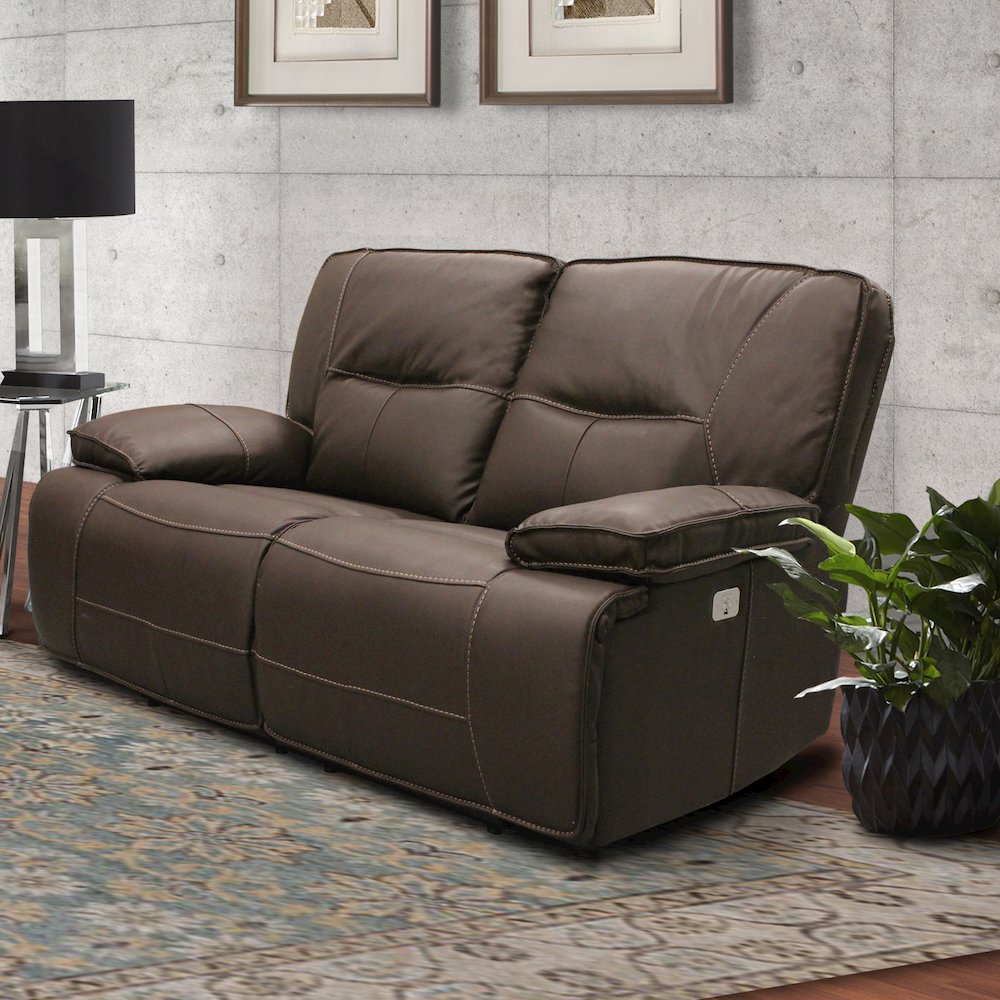 Spartacus - Chocolate Power Reclining Sofa and Loveseat