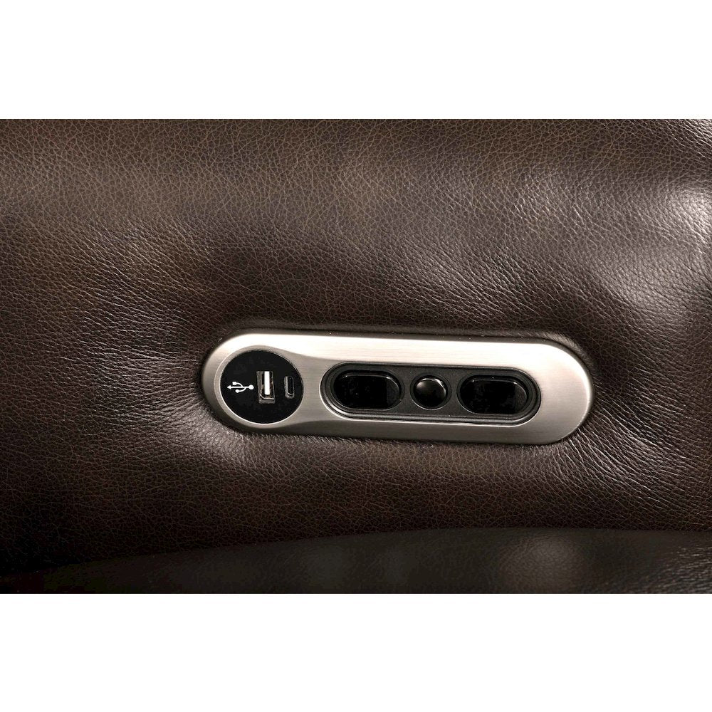 Hensley Smooth Espresso Power Loveseat