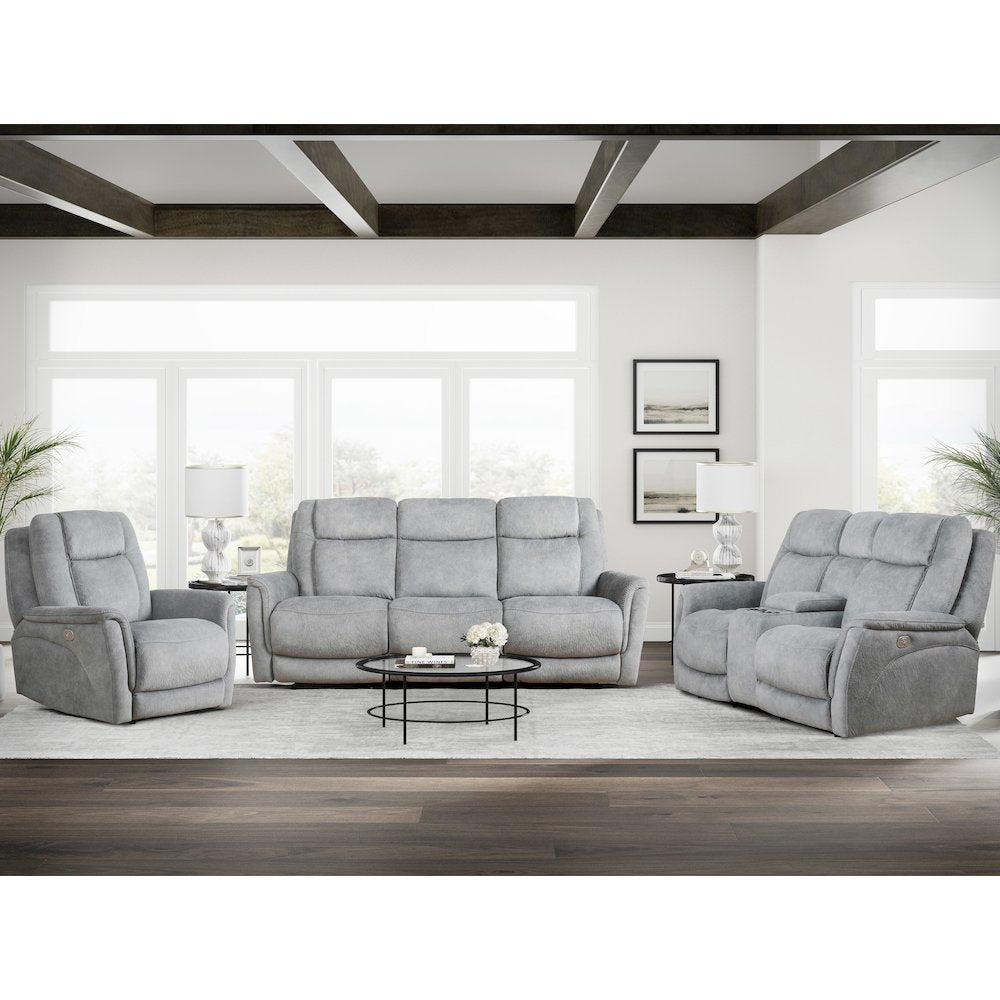 Linus - Hudson Grey Zero Gravity Power Recliner