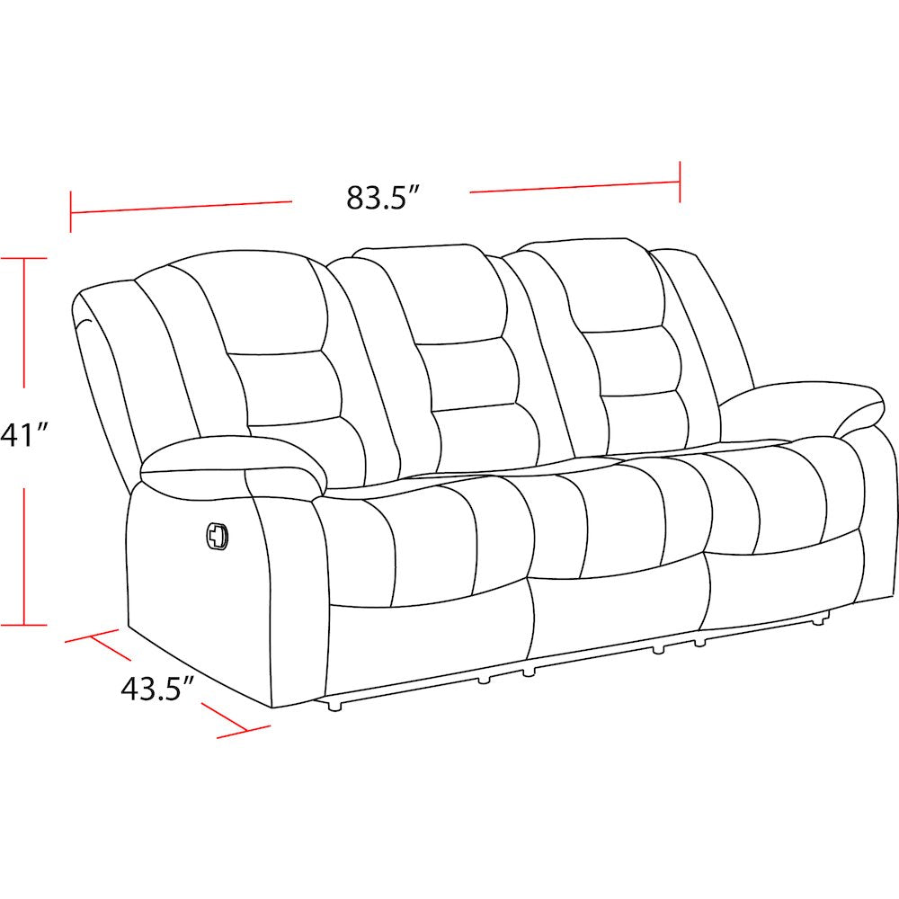 Bolton - Misty Storm Manual Glider Reclining Sofa Loveseat and Recliner