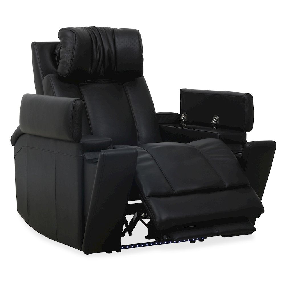 Phoenix Autumn Black Zero Gravity Power 3 Seat Home Theater Seating with
