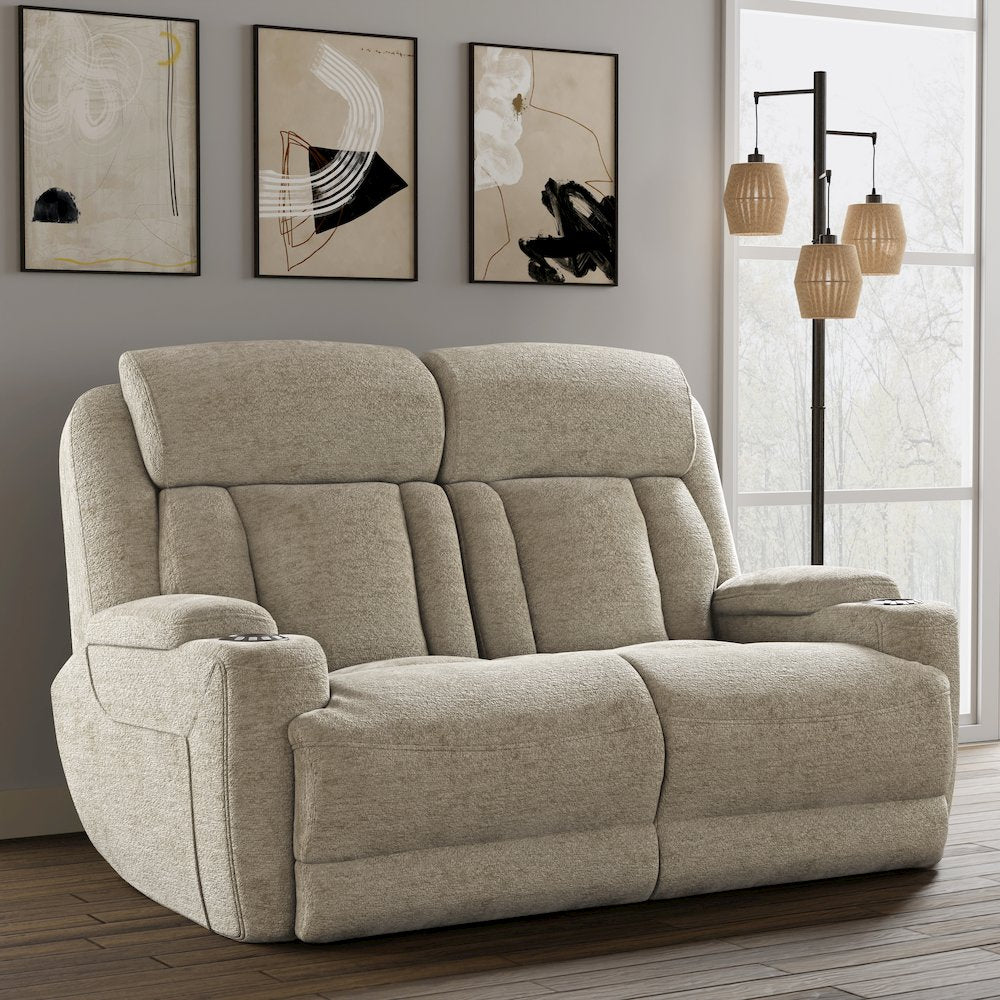 Dalton - Lucky Fawn Power Reclining Sofa and Loveseat