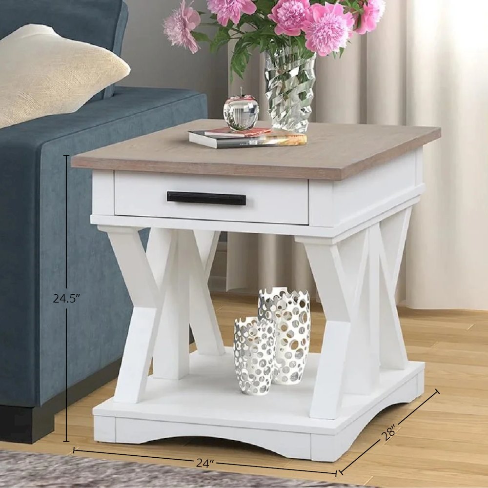 Modern - Cotton Lift Top Cocktail Table with 2 End Tables