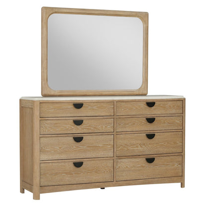 Bedroom King Poster Bed with Dresser and Mirror