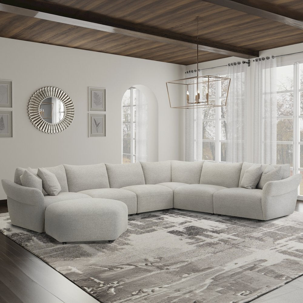 Playful - Canes Cobblestone 6 Piece Modular Sectional