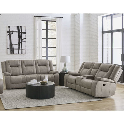 Blake - Desert Taupe Manual Reclining Sofa and Loveseat