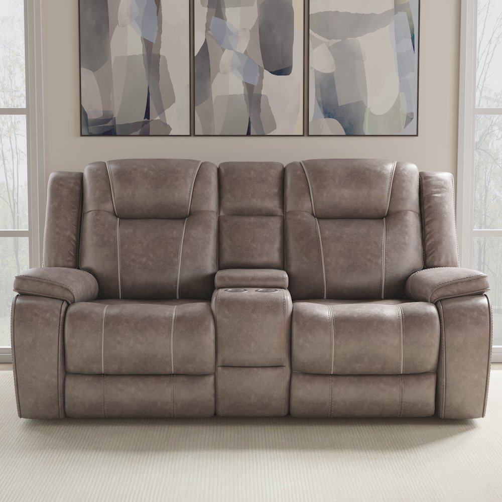 Blake - Desert Taupe Manual Reclining Sofa and Loveseat