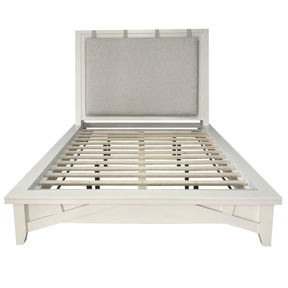 Modern Bedroom Queen Platform Bed with Dresser and Mirror