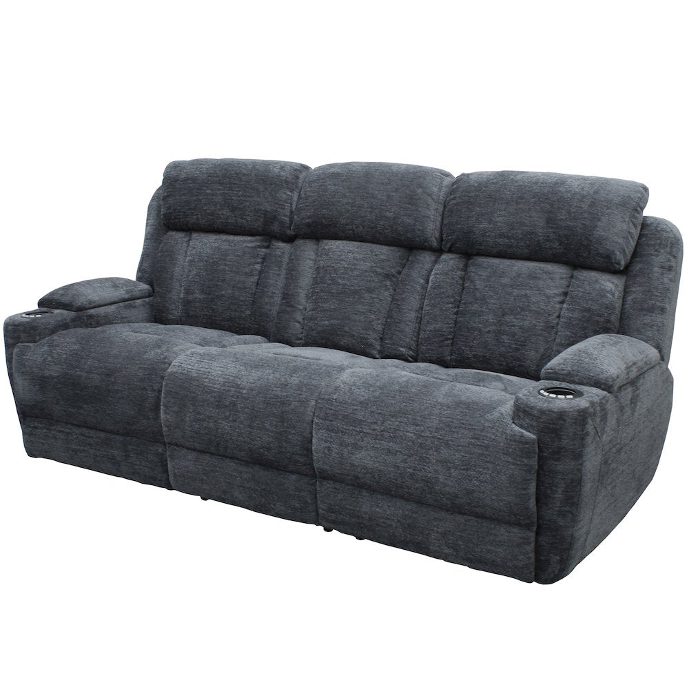 Dalton - Lucky Charcoal Power Reclining Sofa and Recliner