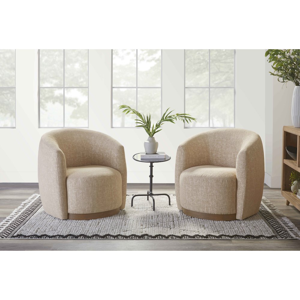 Tatum - Sand Dollar Swivel Accent Chair Two Pack