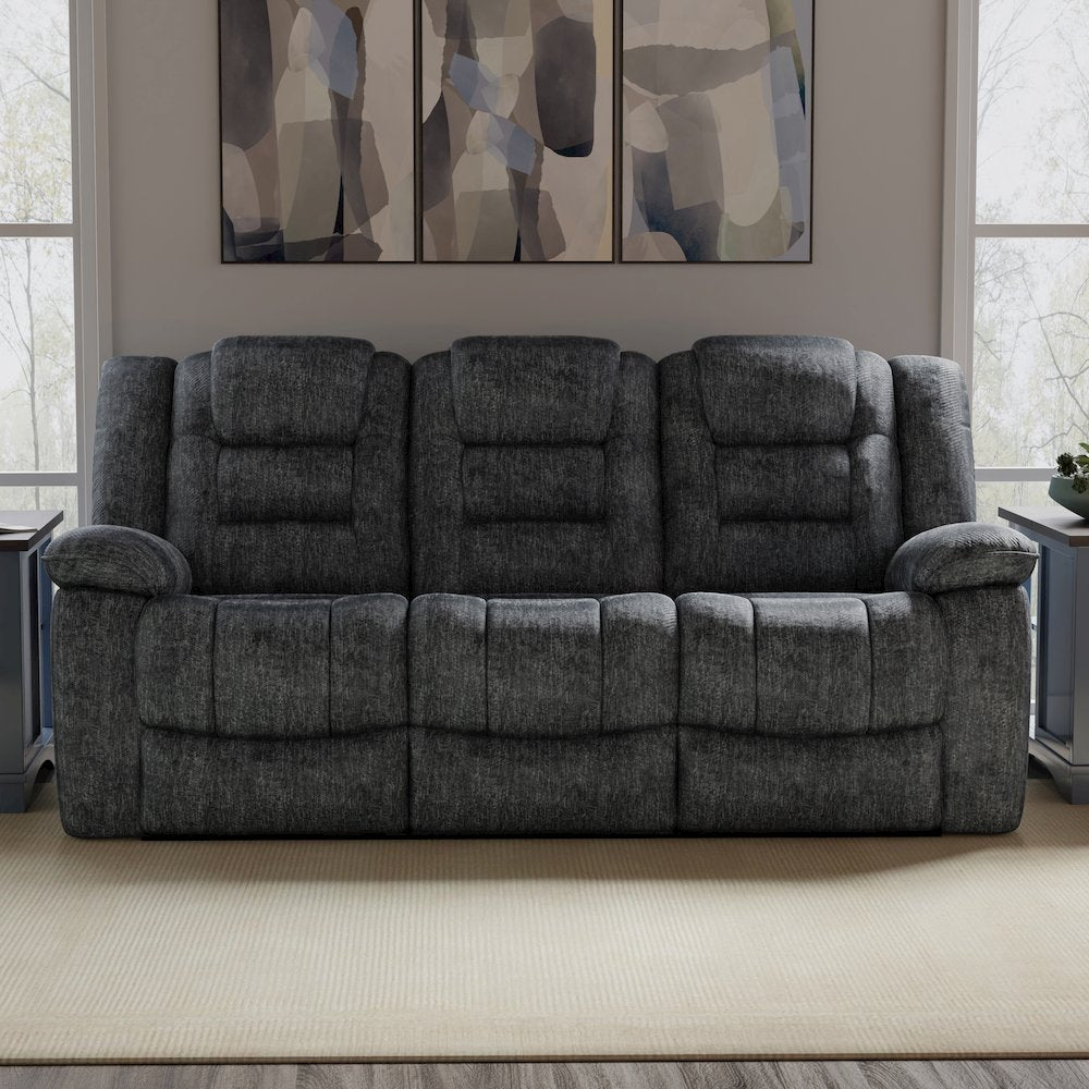 Bolton - Misty Storm Manual Glider Reclining Sofa and Loveseat