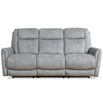 Linus - Hudson Grey Power Reclining Sofa and Recliner