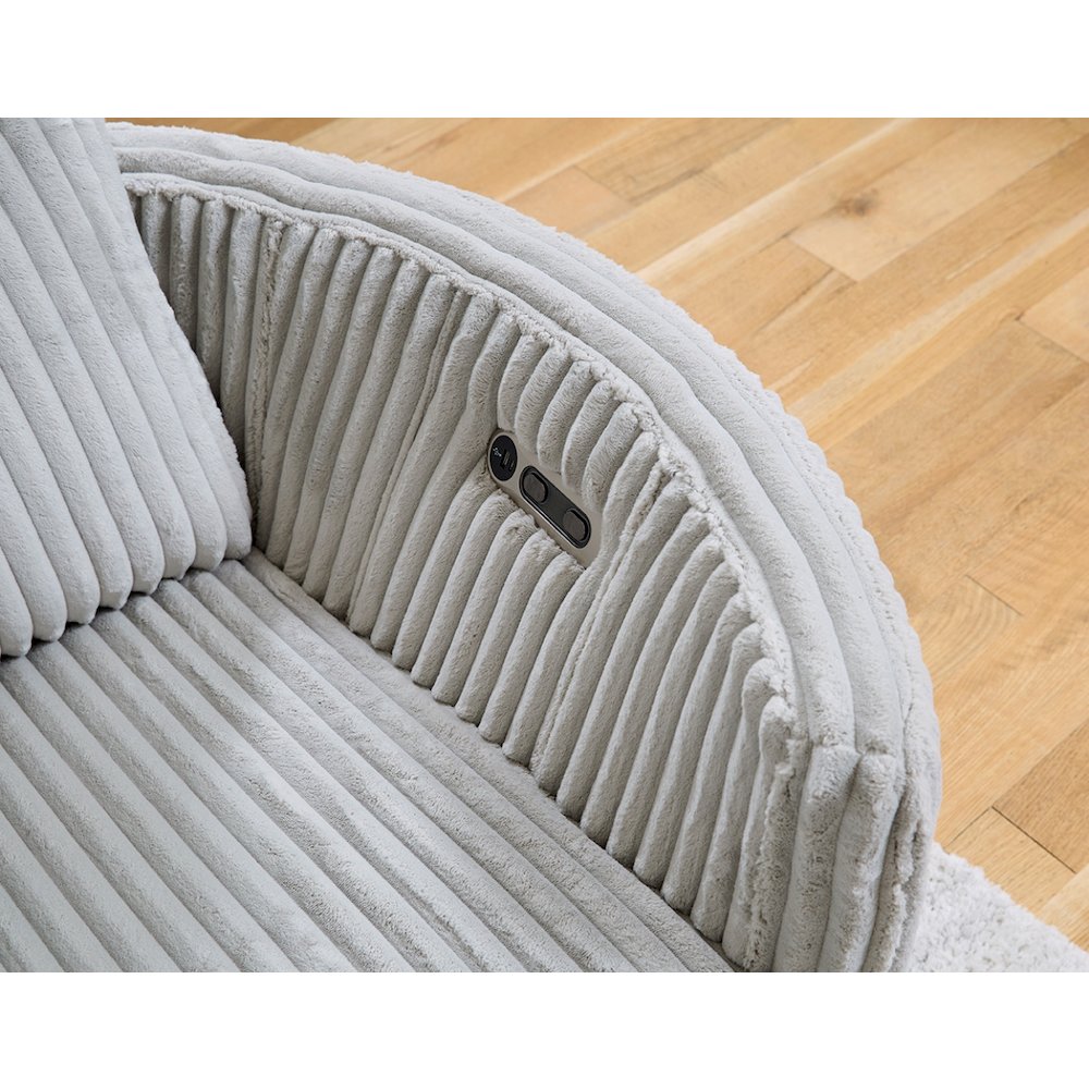 Radius - Mega Grey Power Glider Reclining Console Loveseat