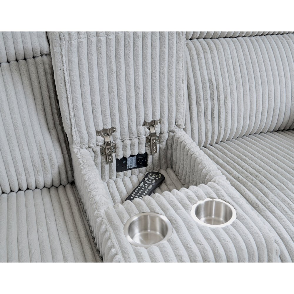 Radius - Mega Grey Power Reclining Sofa and Loveseat