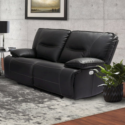 Spartacus - Black Power Reclining Sofa and Loveseat