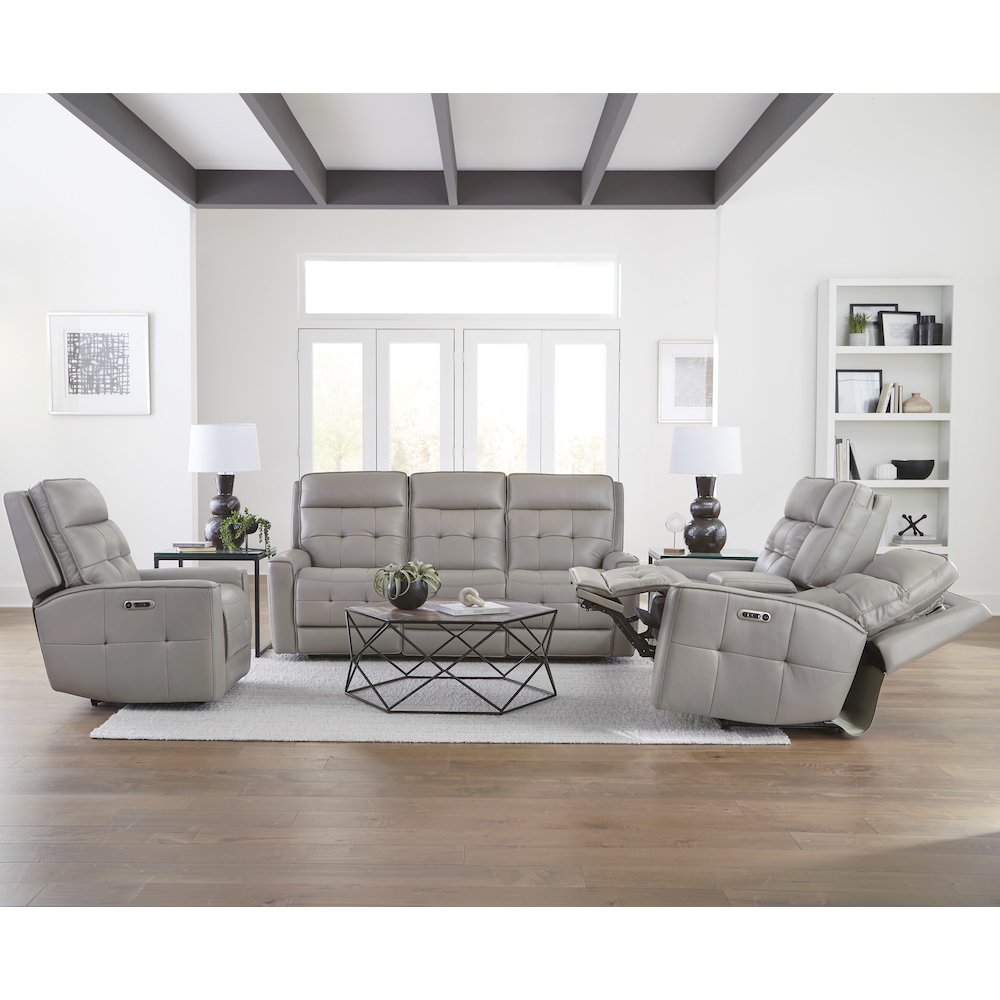 Parker Living Canterbury - Pewter Power Reclining Zero Gravity Sofa