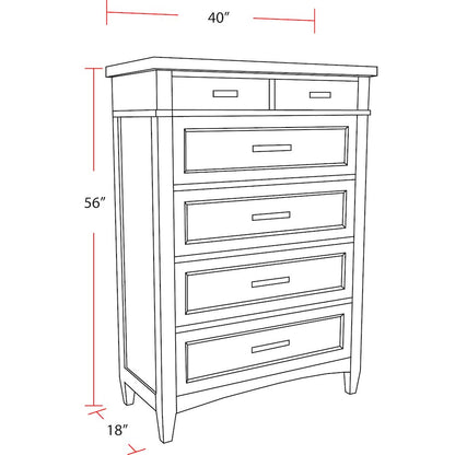 Modern Bedroom King Platform Bed 2 Nightstands Dresser with Mirror and Chest