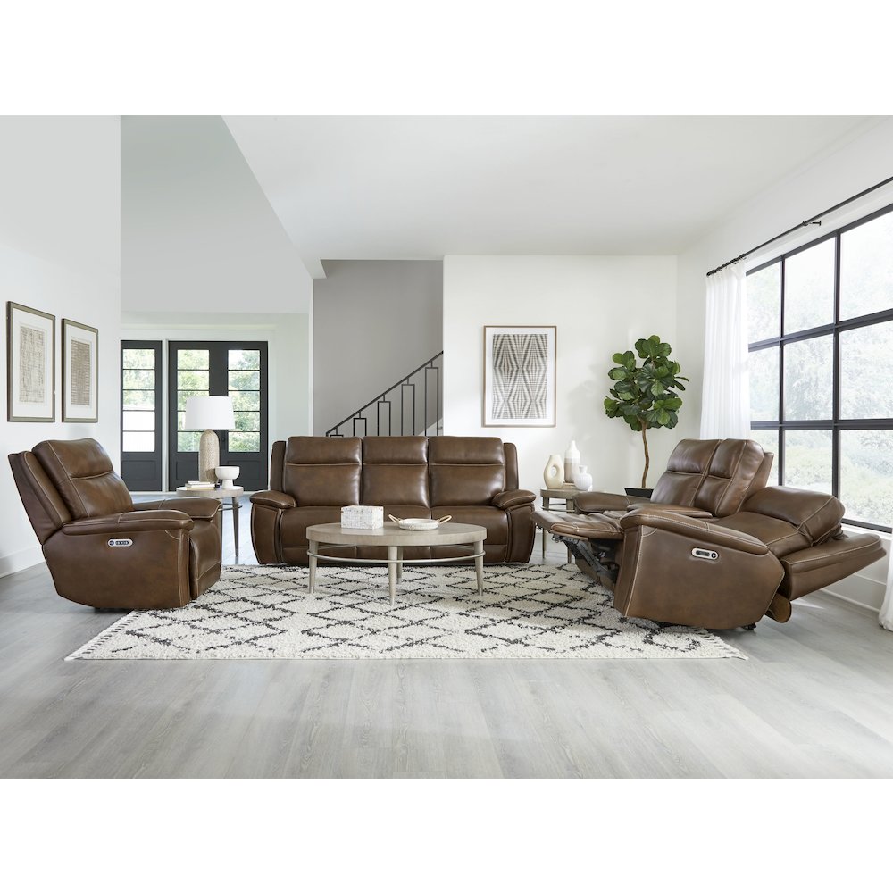 Jameson - Hickory Power Reclining Zero Gravity Console Loveseat
