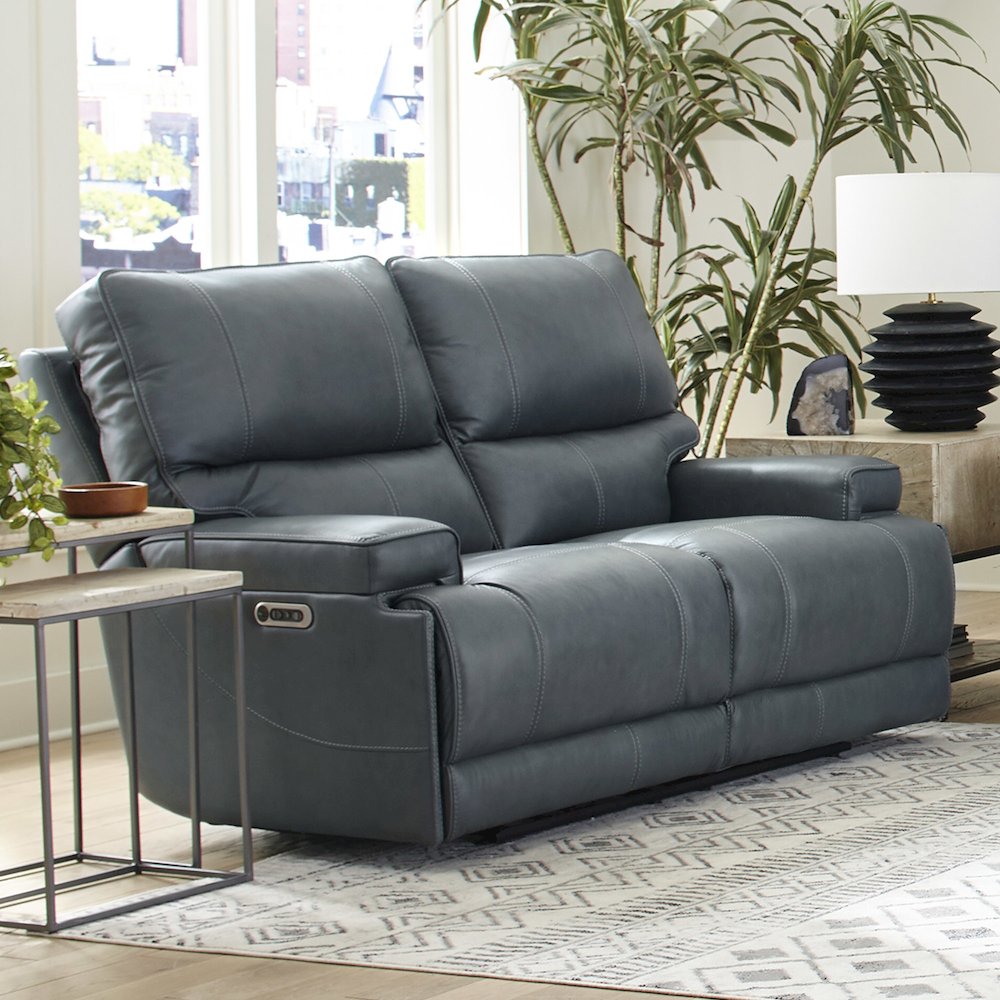 Whitman - Verona Azure - Powered By Freemotion Power Reclining Sofa and Loveseat