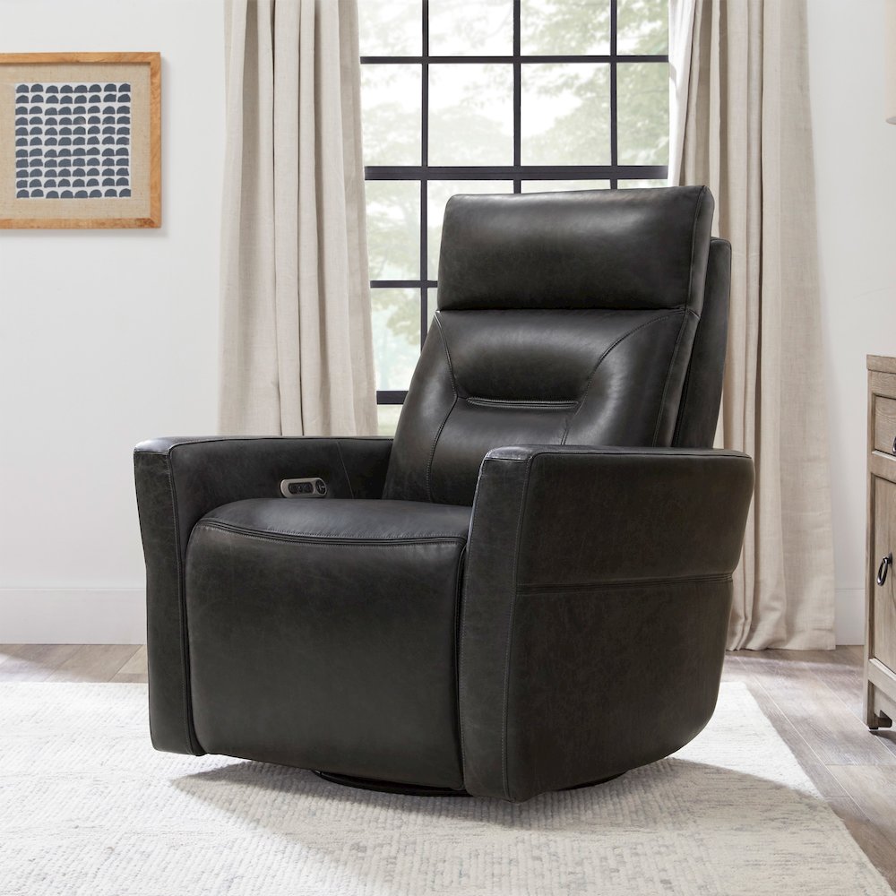 Remmington - Vintage Slate Power Swivel Glider Recliner P2