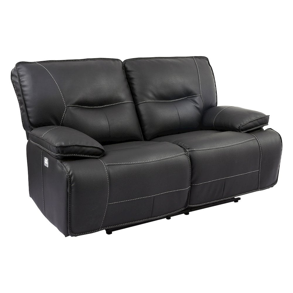 Spartacus - Black Power Reclining Sofa and Loveseat