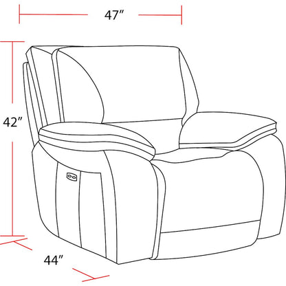 Vail - Burnt Sienna Power Reclining Sofa Loveseat and Recliner