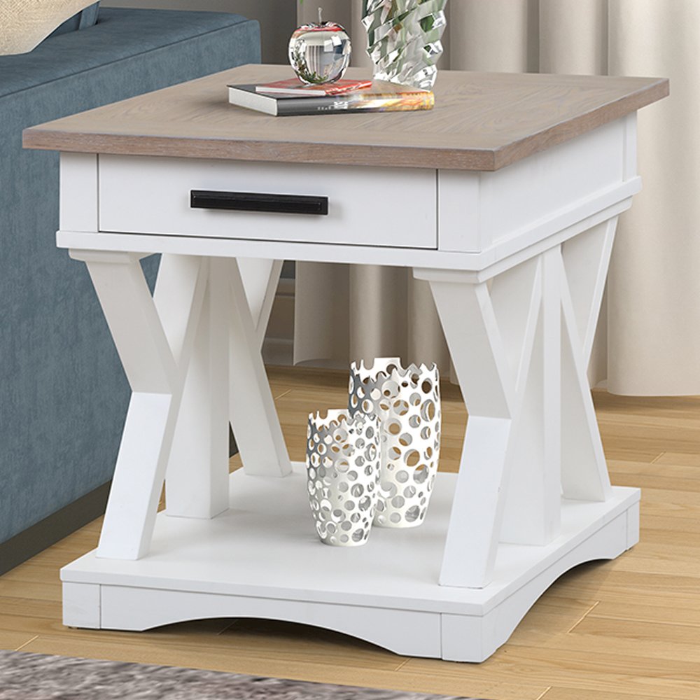 Modern - Cotton Lift Top Cocktail Table with 2 End Tables