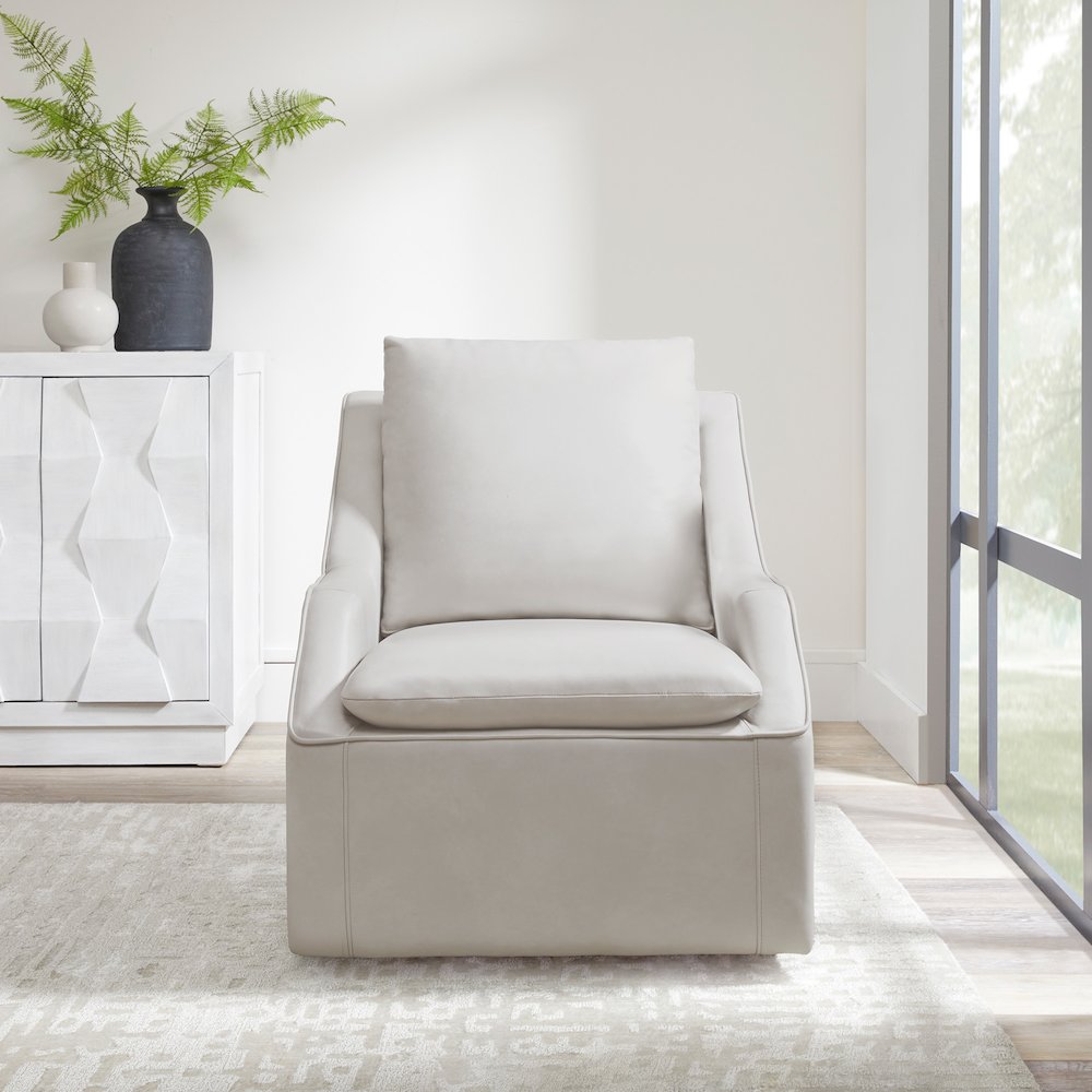 Asher - Steamboat Ice Swivel Accent Chair