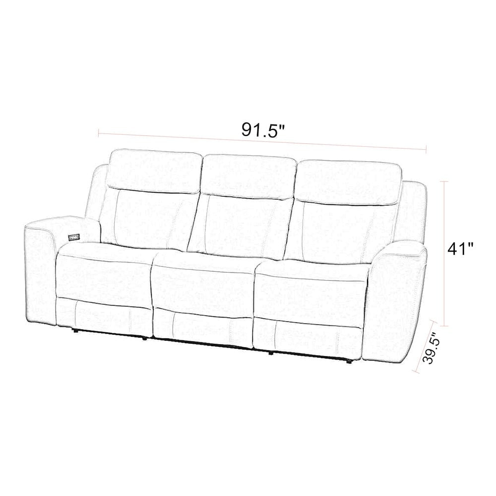 Calgary - Autumn Umber Power Reclining Sofa and 2 Recliners