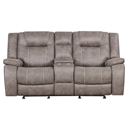 Blake - Desert Taupe Manual Reclining Sofa and Loveseat