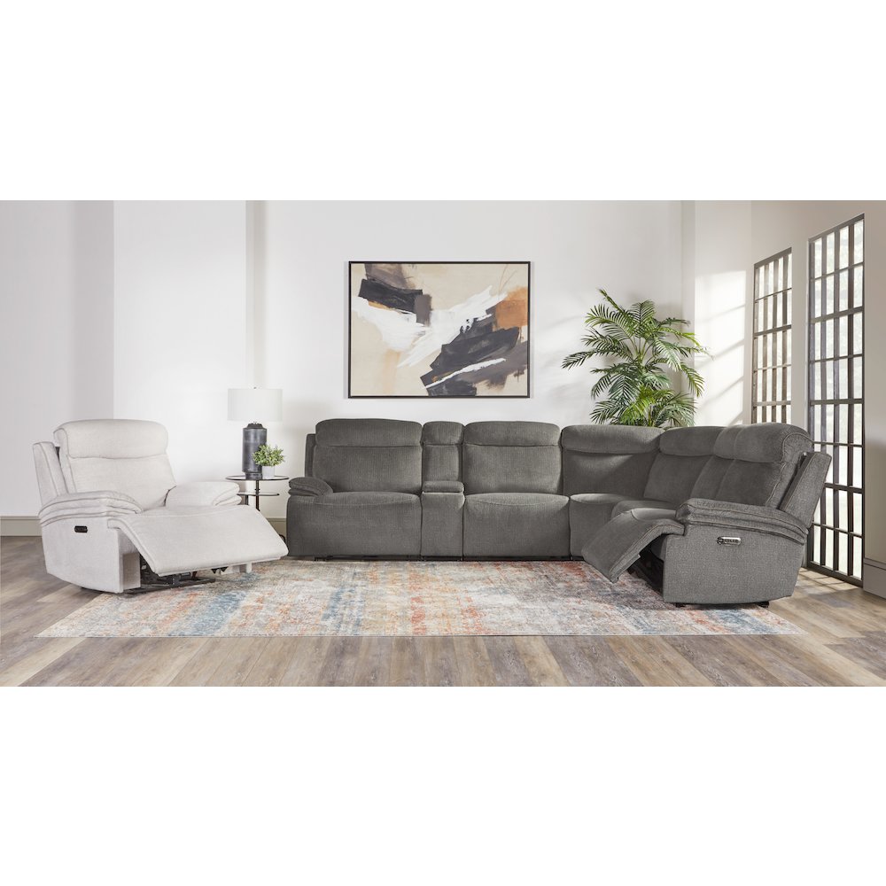 Alpine - Airy Midnight 6 Piece Zero Gravity Power Reclining Sectional