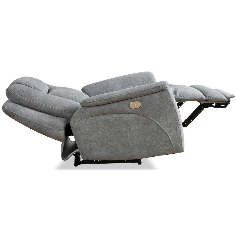 Linus - Hudson Grey Power Reclining Sofa and Two Recliners