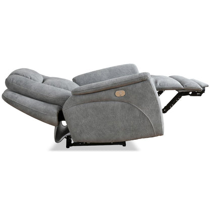 Linus - Hudson Grey Power Reclining Sofa and Two Recliners