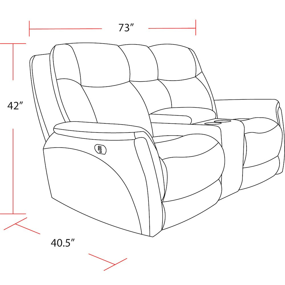 Linus - Hudson Grey Power Reclining Sofa and Loveseat