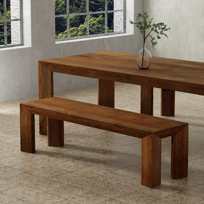 Downtown Dining 86 In. Rectangular Dining Table With 4 Upholstered Chairs