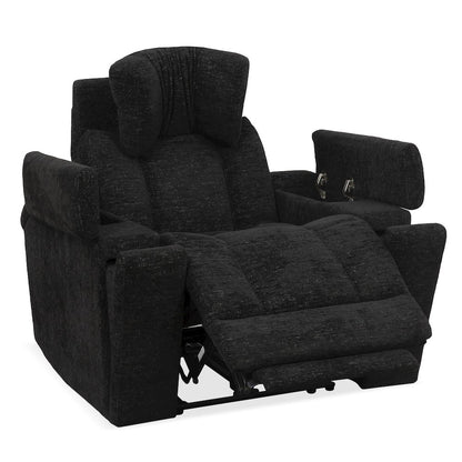 Phoenix Cabot Ebony Zero Gravity Power 3 Seat Home Theater Seating with