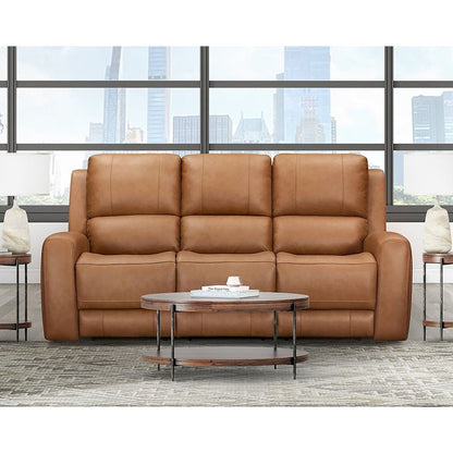 Belmont Lyric Caramel Zero Gravity Power Reclining Sofa Loveseat and Recliner
