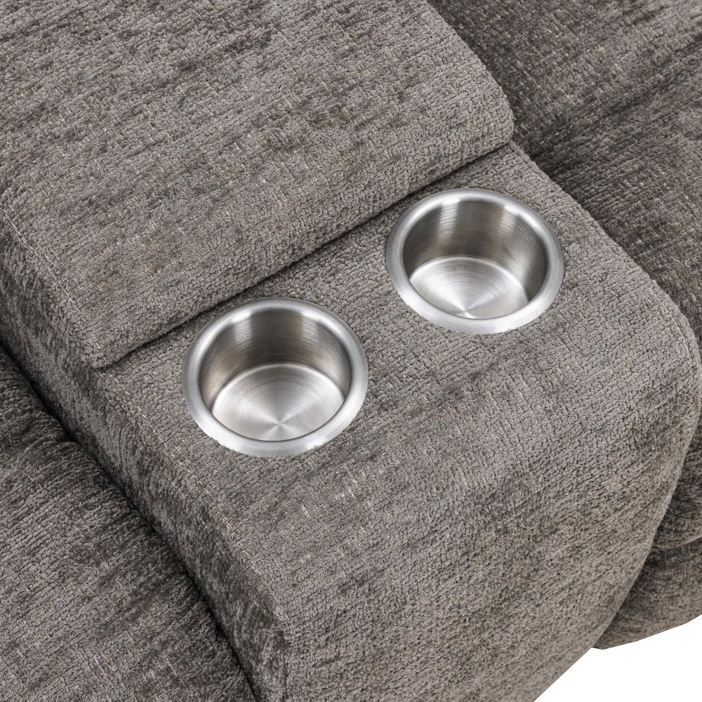 Buster Cabot Stone Manual Reclining Sofa and Loveseat