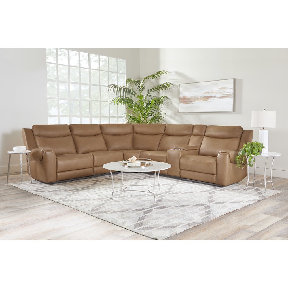 Momentum - Cashew 6 Piece Modular Power Reclining Sectional