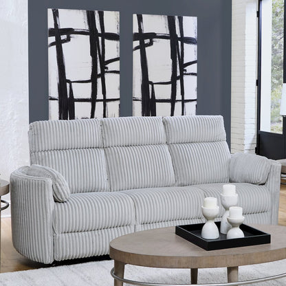 Radius - Mega Grey Power Reclining Sofa and Two Recliners