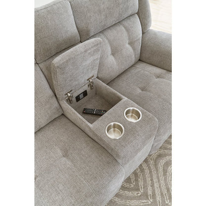 Richland - Bristol Grey Power Reclining Sofa and Loveseat