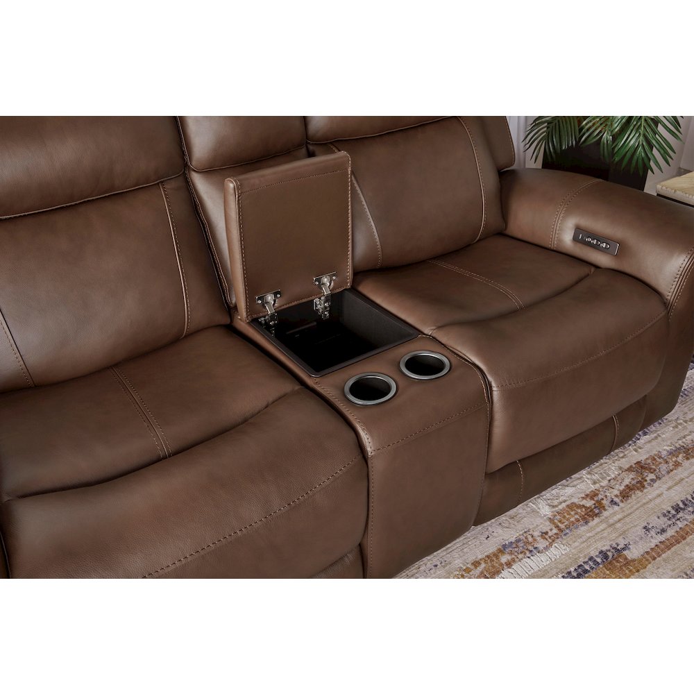 Calgary - Autumn Umber Power Reclining Sofa and Loveseat
