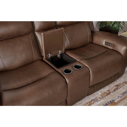 Calgary - Autumn Umber Power Reclining Sofa and Loveseat