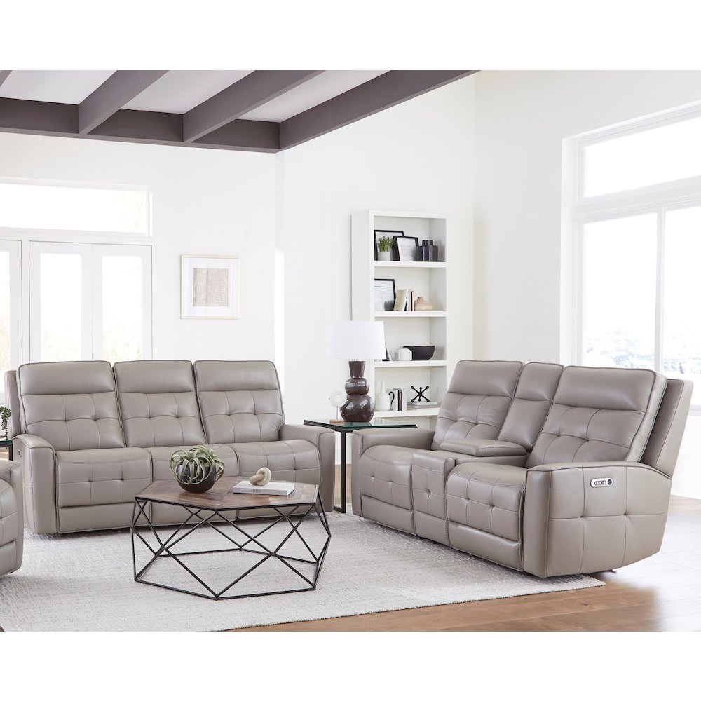 Parker Living Canterbury - Pewter Power Reclining Zero Gravity Sofa and Loveseat