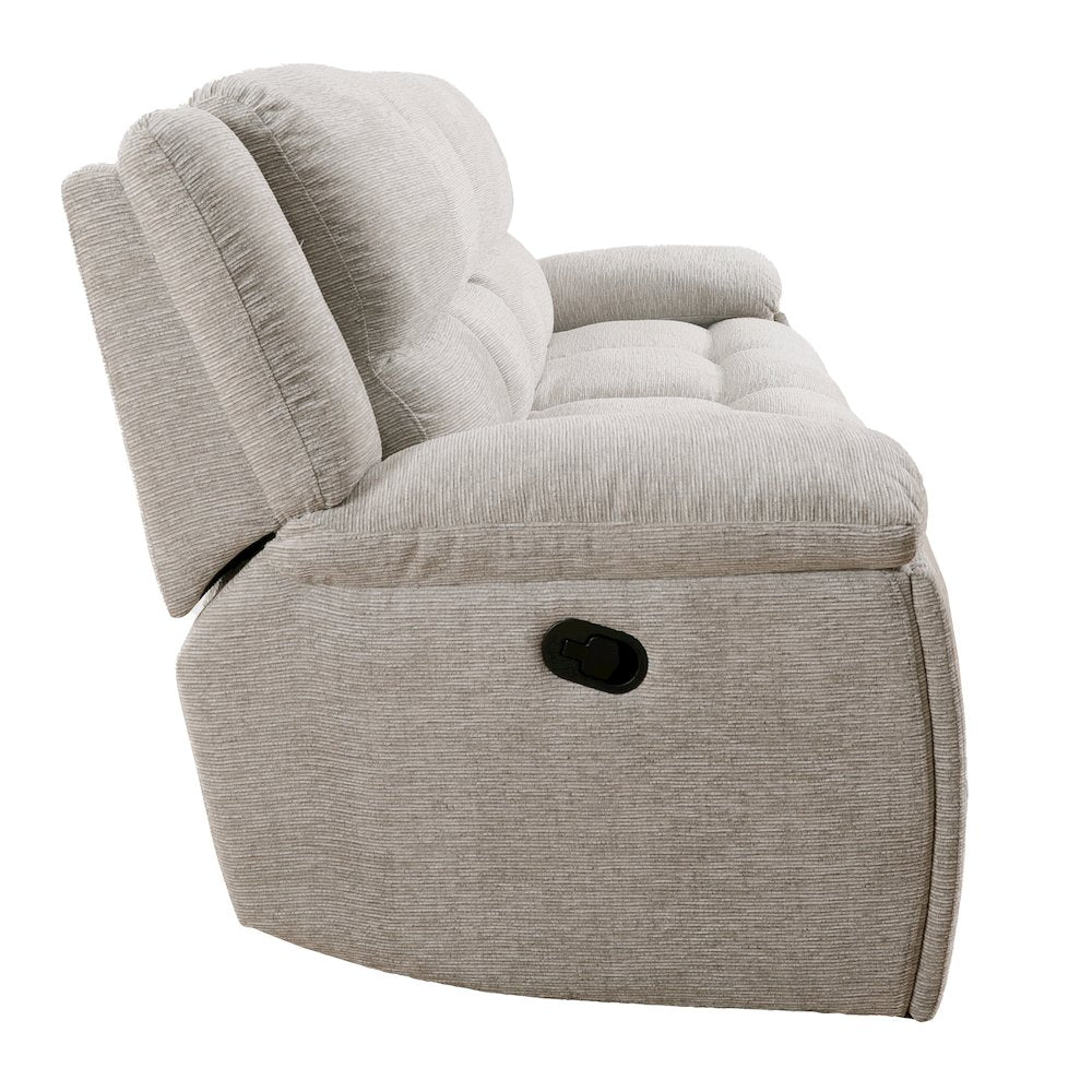 Buster - Opal Taupe Manual Reclining Sofa and Recliner